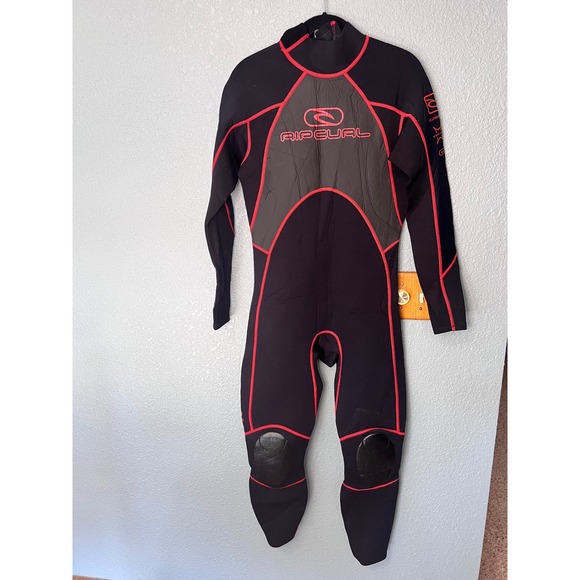 Rip Curl Other - Rip Curl Classic Elastomax 3:2 Wetsuit Womens Medium Black Red Full Suit